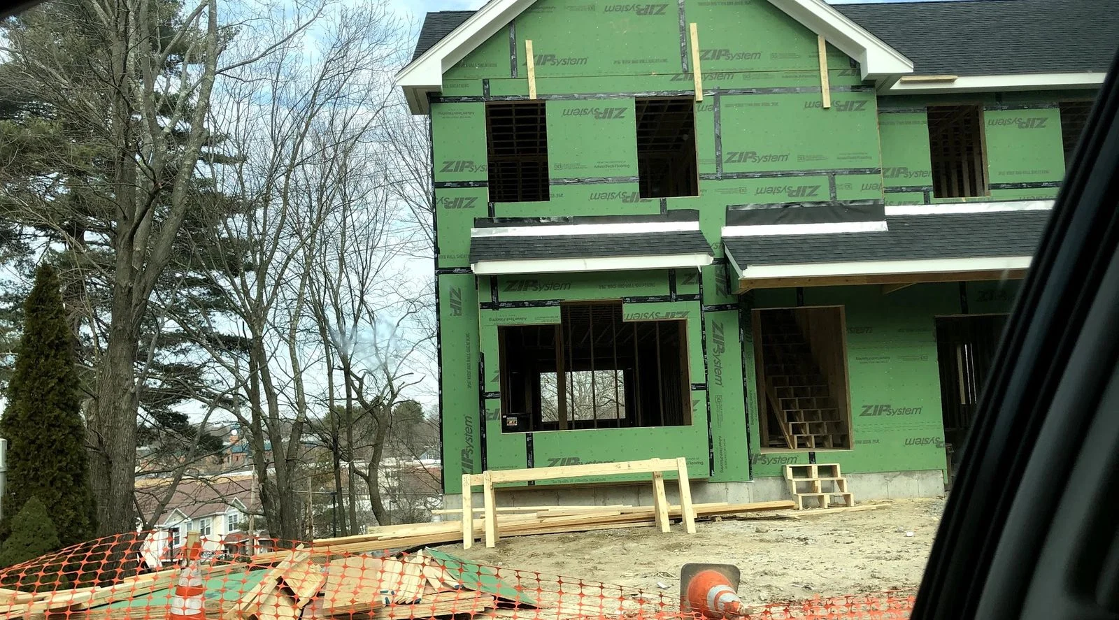 Illustrative wood-frame construction context; not an Insultex installation